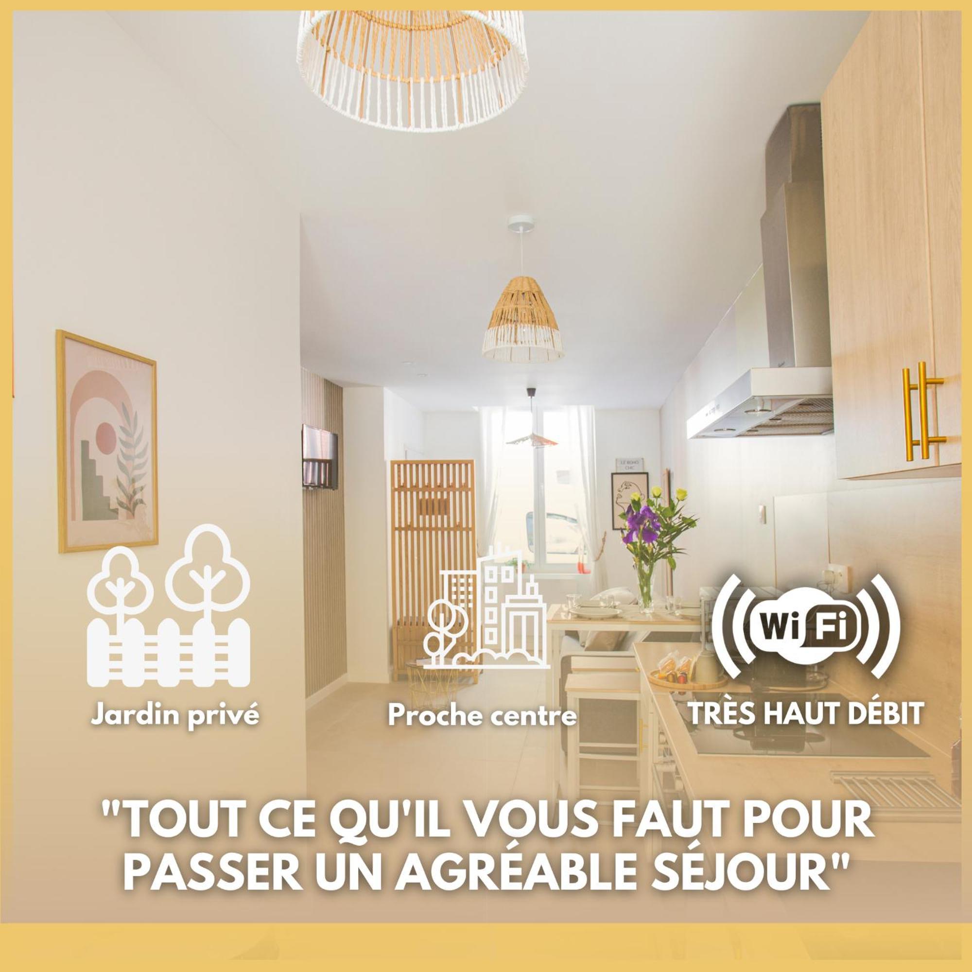 Ideal Pro & Couple - 2 Logements Theme Boho Chic Rdc & Dandy 1Er Etage - Quartier Calme - Jardin - Wifi Hd - Smart Tv - Parking Gratuit - Proche Centre & Transports - Ask Home Valenciennes Zewnętrze zdjęcie